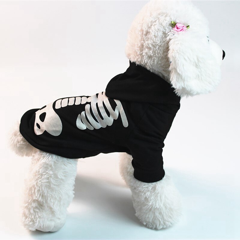 Hond Kostuums Hoodies Skelet Voor Kleine Middelgrote Hond Kerst Halloween Cosplay Dress Up Grappig Huisdieren Pet Accessoires