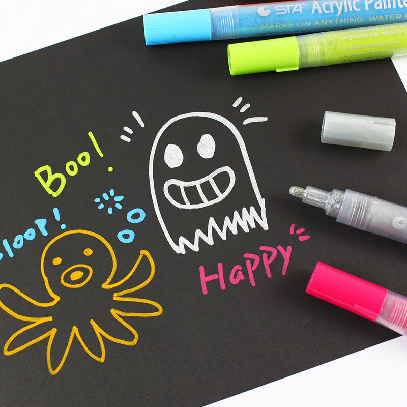 14 Colors Permanent Art Marker for Fabric T-shirt Liner Textile Ink Cloth Paint Color DIY Doodling Washing does not fade
