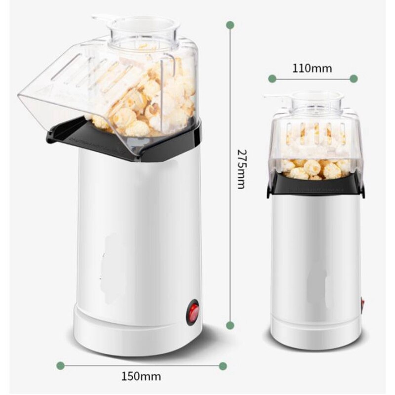 Popcorn Machine,Removable Air Popcorn Popper Maker for Kid Adult Home No Oil,Popping Delicious Healthy Snack