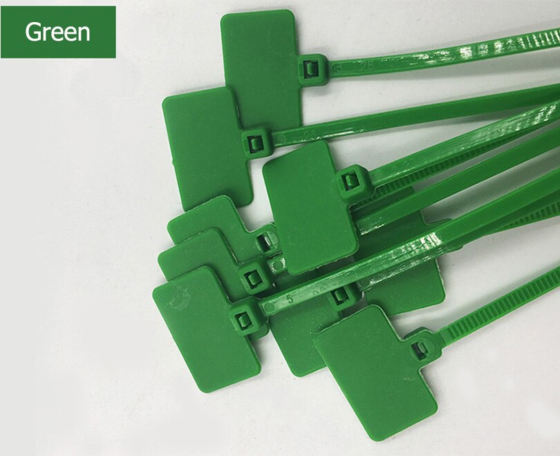 Plastic Tag Lus Kabel Tag Kabel Zelf Labels Nylon Mark: Green