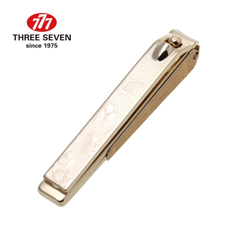 THREE SEVEN – coupe-ongles professionnels de petite taille/777 pouces, en acier plaqué or 14K, en h-carbone, outils de soins pour bébés: Embossed Gold