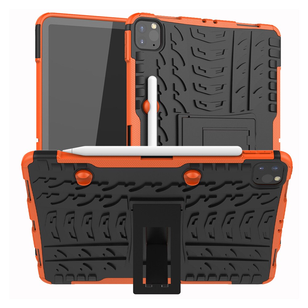 Case Cover For Apple IPAD PRO 11 Hybrid Rugged Hard Rubber PC Stand Case Cover for IPAD PRO 11 inch protective case: Orange 