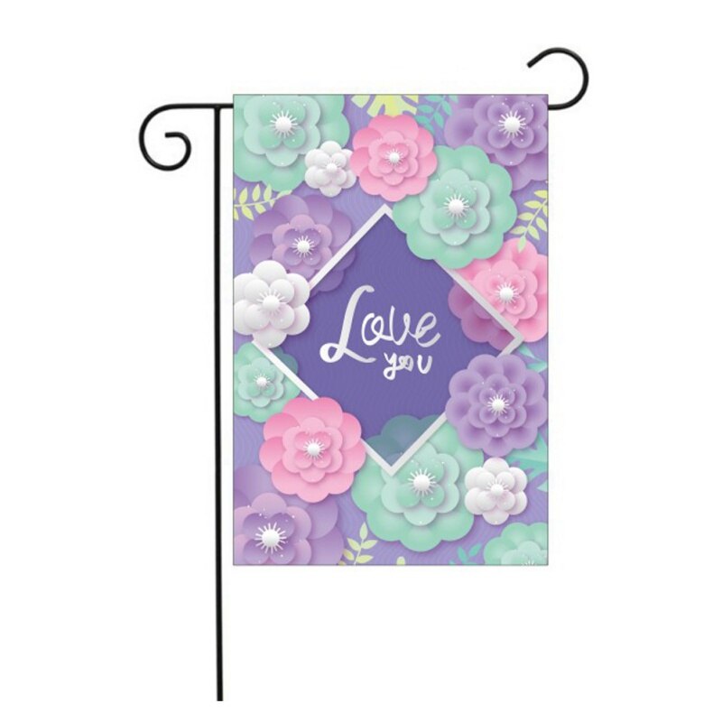 Happy Valentine's Day Garden Flag Sweet Hearts Flag Indoor Outdoor Home Decoration Banner Garden Living Room Flying Flag: 6