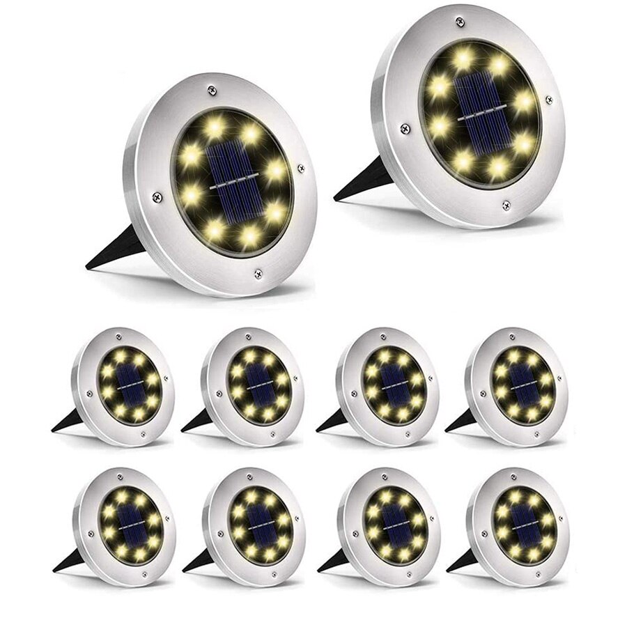 Solar Plant Lights 8 LED Solar Lights Waterproof Outdoor Garden Yard Path Floor Disco Lights Landscape Lawn Lamp