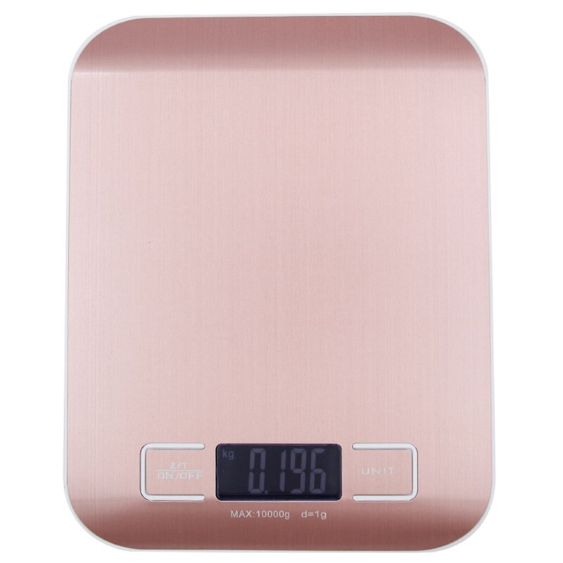 Báscula Digital de Metal para pesar alimentos, balanza electrónica de 10Kg, 1G, herramientas de cocina para el hogar: Default Title
