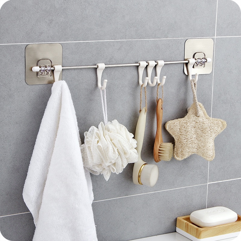 Küche Gabgets Schrank 6-Haken Heimat Organizer Lagerregal Speisekammer Truhe Werkzeuge Handtücher Aufhänger Kleiderschrank Handtuchhalter Lagerregal