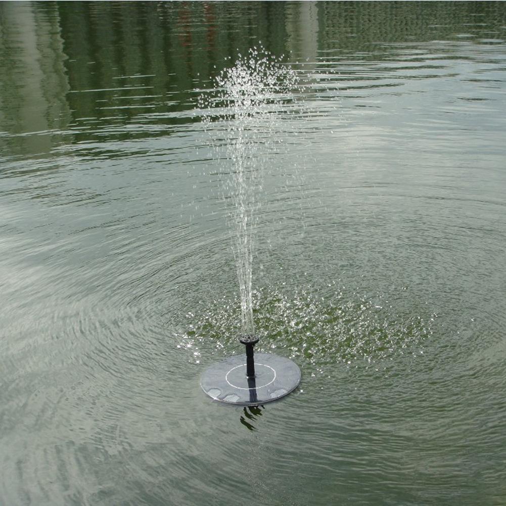 7V 1,4 W Runde Solar- Brunnen Schwimmende Energie Tafel Bausatz Solar- Wasserpumpe für Vogelbad Brunnen Schwimmbad Garten Haus Schwimmbad Dekoration
