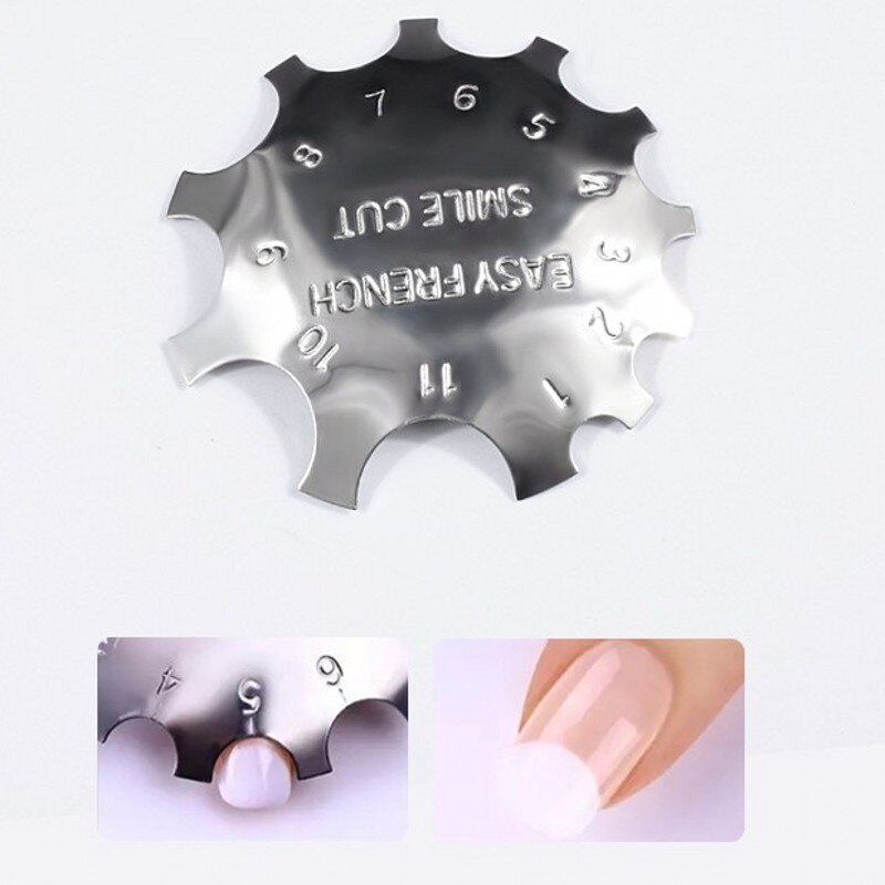 1Pc Easy French Smile Cutter Line Set Edge Trimmer Manicure Acrylic Nail Art Template Tool French Tips Cut Stencils Manicure