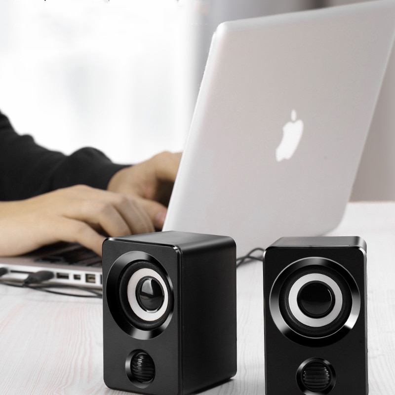 Aux Mini Computer Speakers Usb Aangedreven 1.3M Bedrade 1 Paar Bass Stereo Speakers Voor Laptop Desktop Telefoon 3W * 2 Krachtige Luidspreker