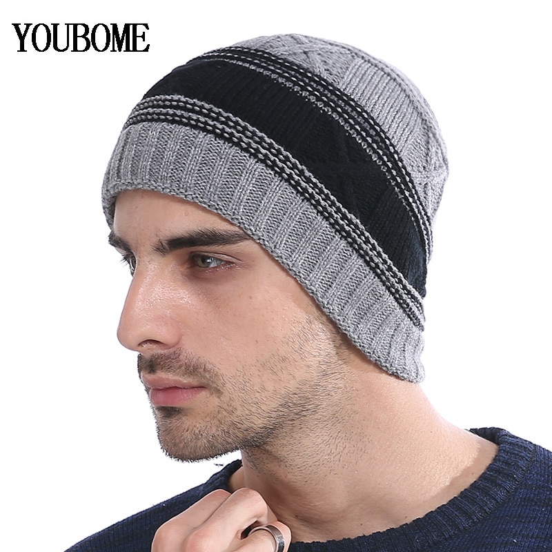 Youbome wintermutsen voor mannen, vrouwen, skullies, mutsen, gebreide mutsen voor mannen, petten, mutsen, warme bontjassen, merk wintermutsen, mutsen