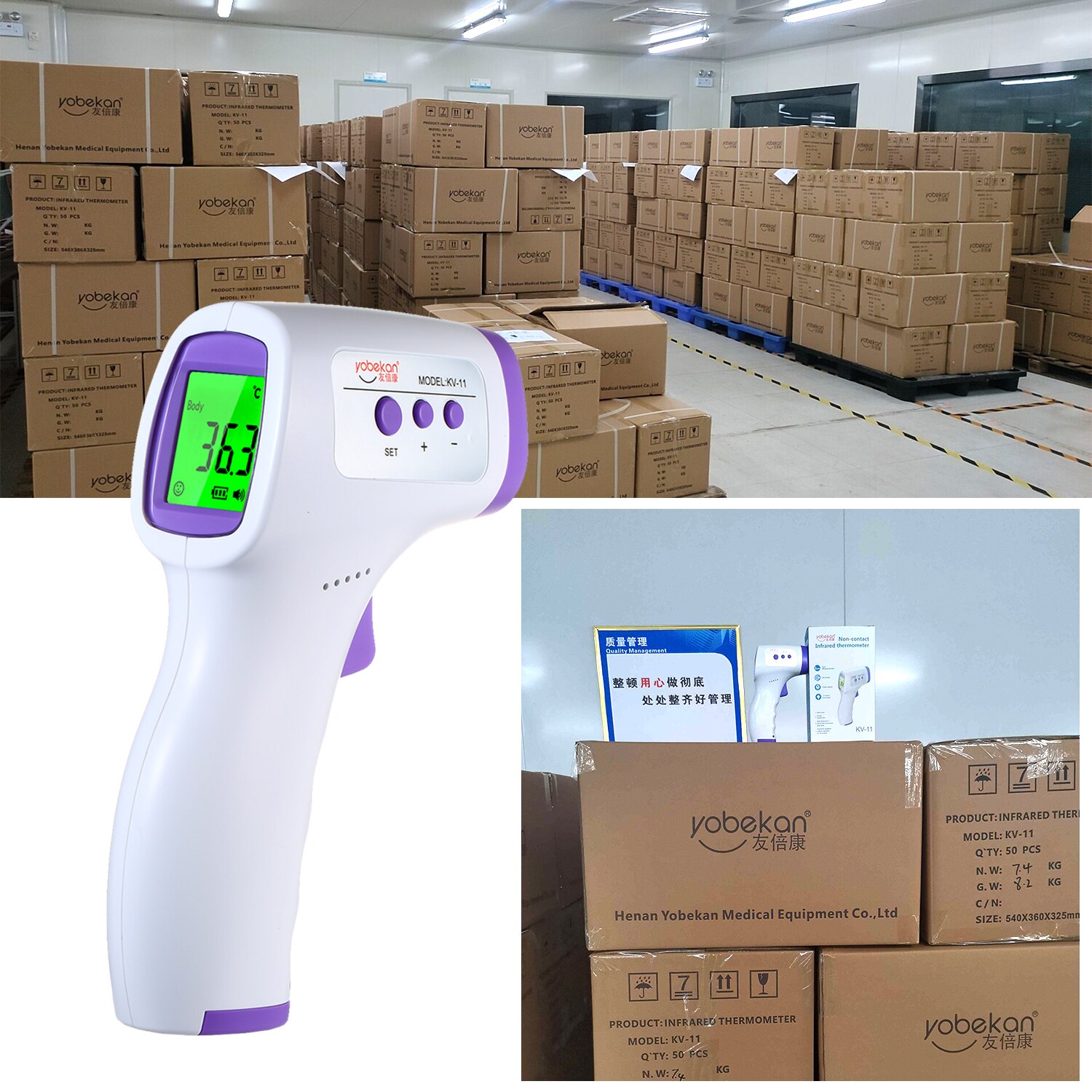 Digitale Infrarood Voorhoofd Thermometer Lcd Ir Thermometer Handheld Non-Contact Ir Infrarood Thermometer Temperatuur Meter