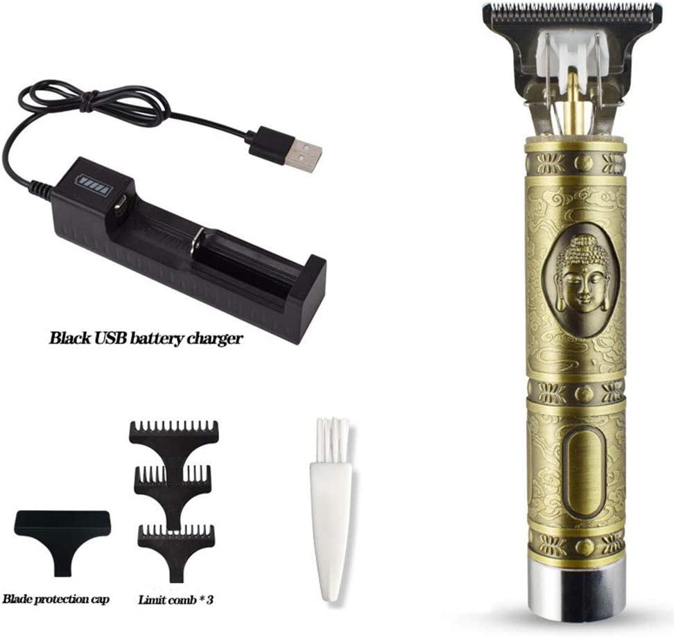 T-Outliner Skeleton Cordless Trimmer Men 0 Mm Bald Head Hair Clipper Finish Men Close Hair Cutting Machine Barbershop Shaver: Green