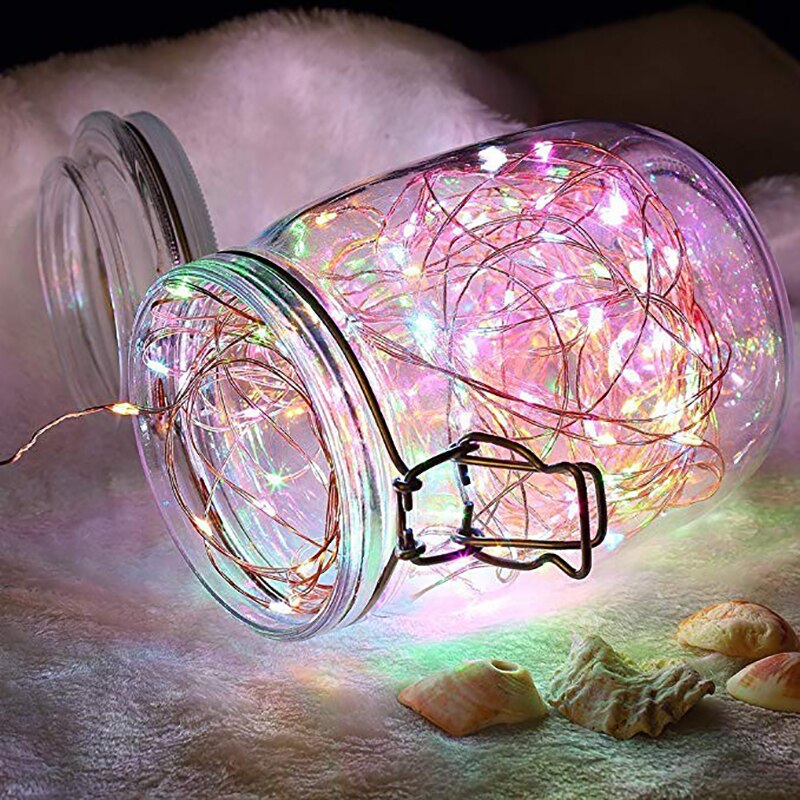 Warm White Led Fairy Lights Copper Wire Led String Lights Battery Powered Fairy Lights Year Christmas Garland Decorations