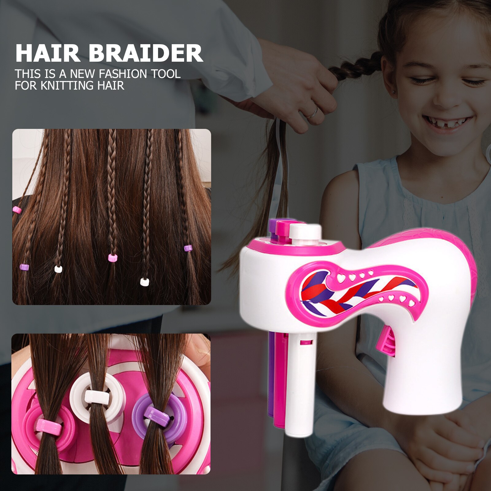 1set Women Girls DIY Hairstyle Twist Braiding Electric Tool Automatic Hair Braider Hair Bun Maker Braid DIY Tool