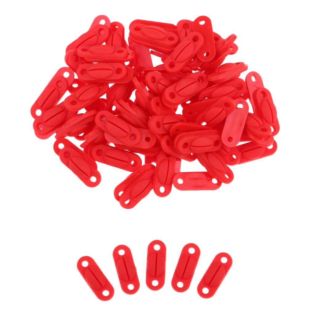 Confezione da 100 pezzi racchetta da Badminton racchetta passacavi occhielli proteggi corde giallo rosso