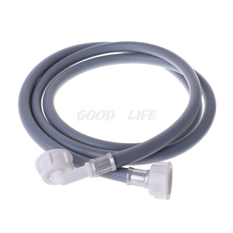 Washing Machine Dishwasher Inlet Pipe Water Feed Fill Hose With 90 Degree Bend 1.5m/2m Plastic Water Inlet Pipe