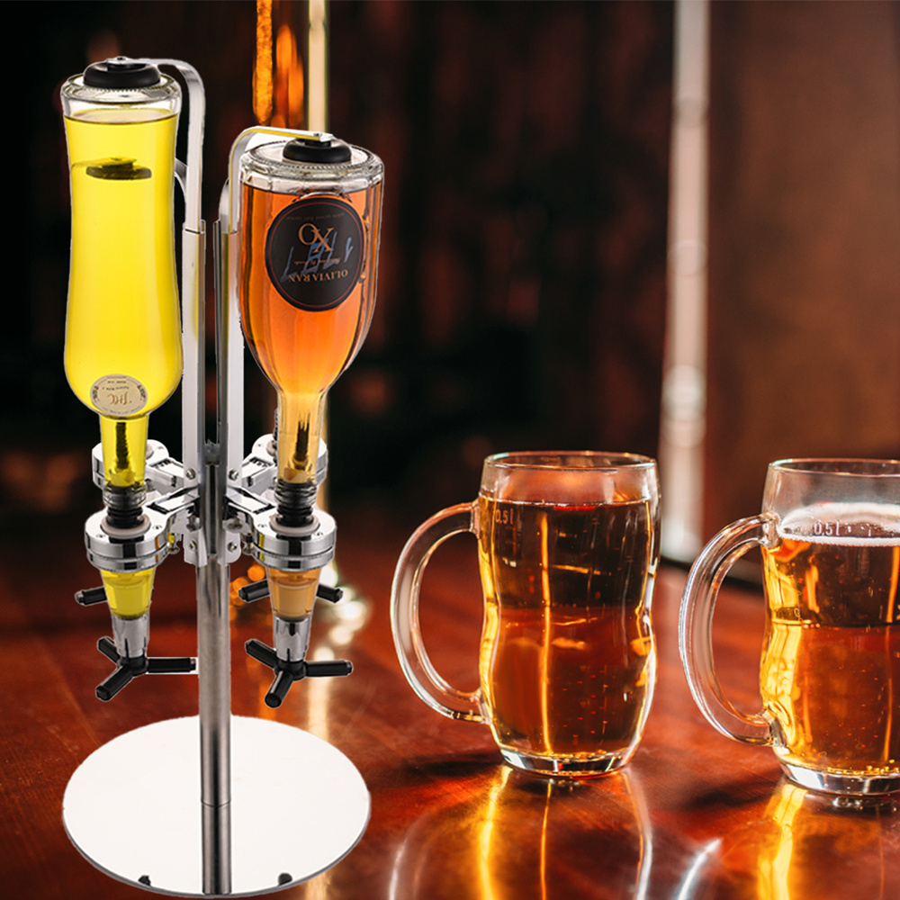 Distributeur d'alcool à whisky rotatif de 2 à 6 bouteilles, vitrine de carafe à vin domestique, distributeur de whisky, accessoires de Bar, étagères de vitrine