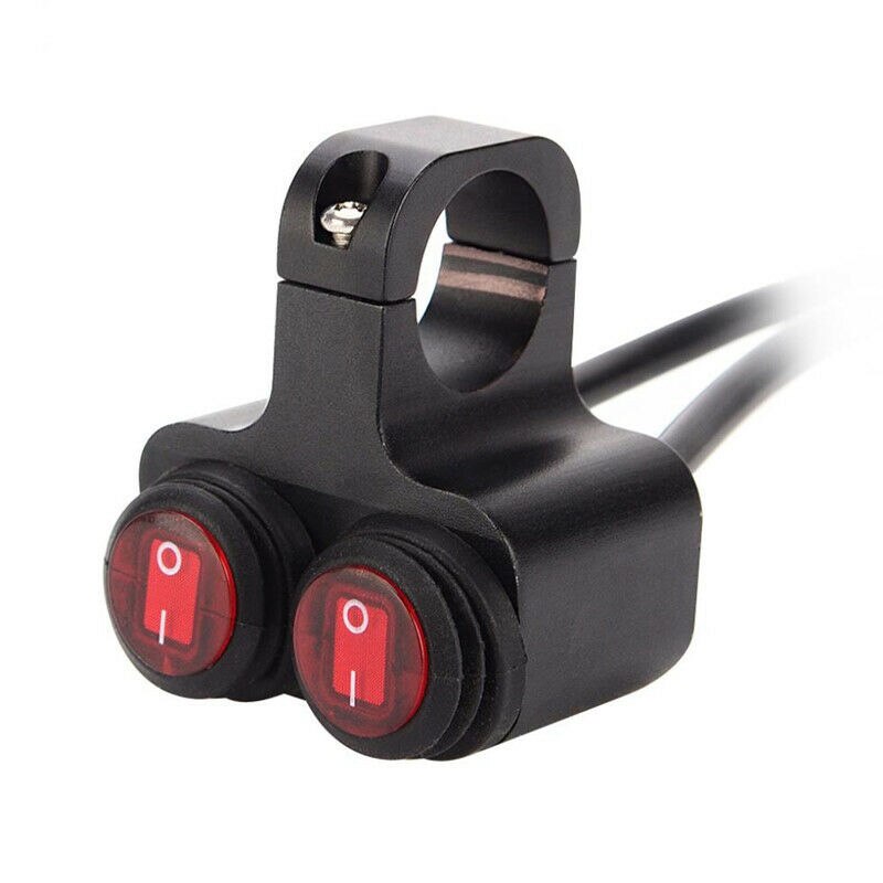 On/off moottoripyörän kytkin  dc 12v ajovaloa 2- suuntainen vesitiivis kaksoispainike