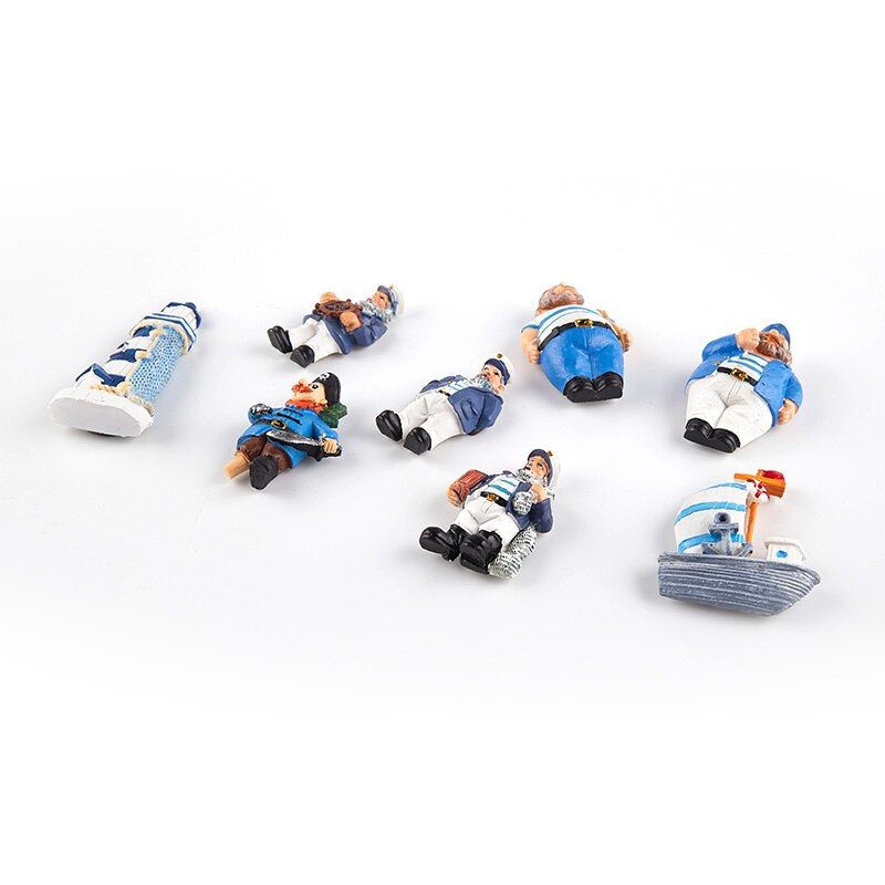 Kylskåp magnet magnetisk harts medelhavsvind fyr sjöman kapten kryssningsfartyg souvenirer kylskåp dekoration