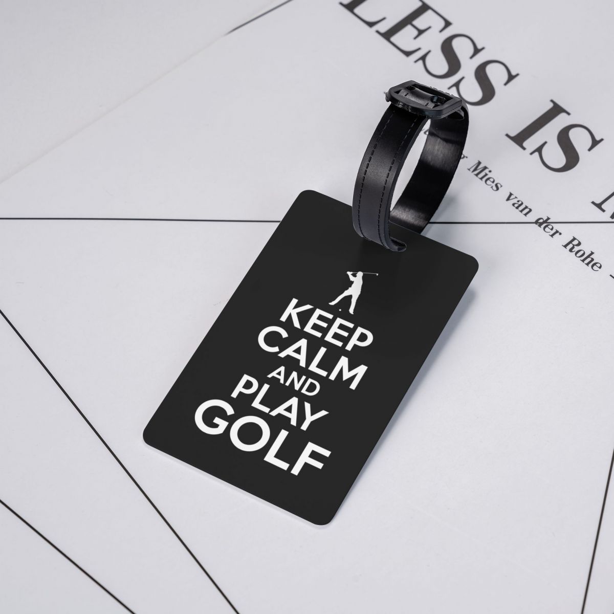 Blijf Kalm En Speel Golfbagagelabels Voor Koffers Schattige Bagagelabels Privacy Cover Id Label