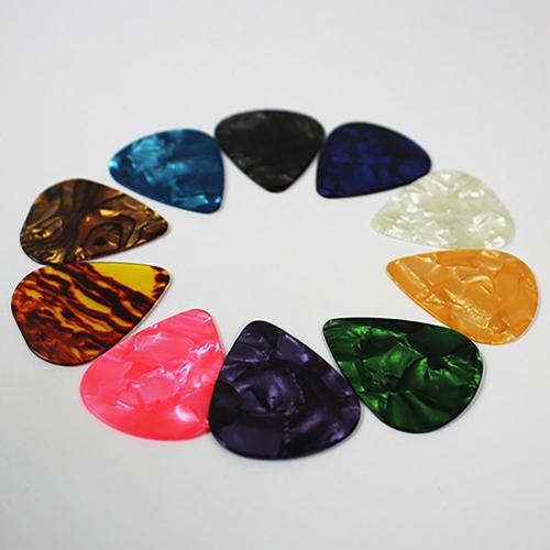 Guitarra colorida de larga vida, instrumento musical con forma de corazón, universo, Planeta, Plectrum, 10 Uds.: mn