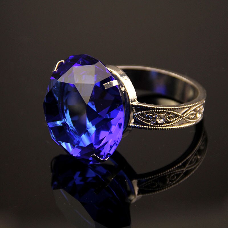 Crystal Glass Diamond Napkin Rings Table Decoration Crafts Wedding Banquet Dinner Party Birthday Home Ornaments 11 Colors: dark blue