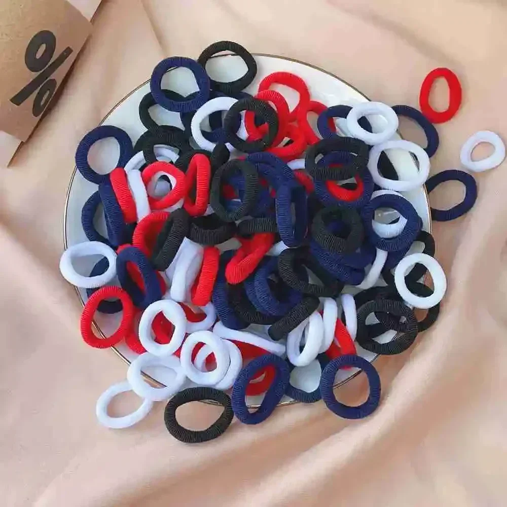 50/100/300 Uds Mini bandas elásticas coloridas para el cabello para niñas accesorios para el cabello diadema de nailon soporte para cola de caballo para niños adorno Scrunchie: S / Naranja