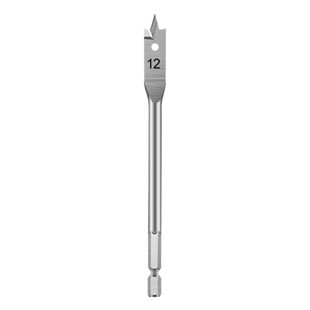 Juego de brocas planas de acero de alto carbono para madera, herramienta de carpintería duradera, Multifun-centional, 6-50mm: Plata