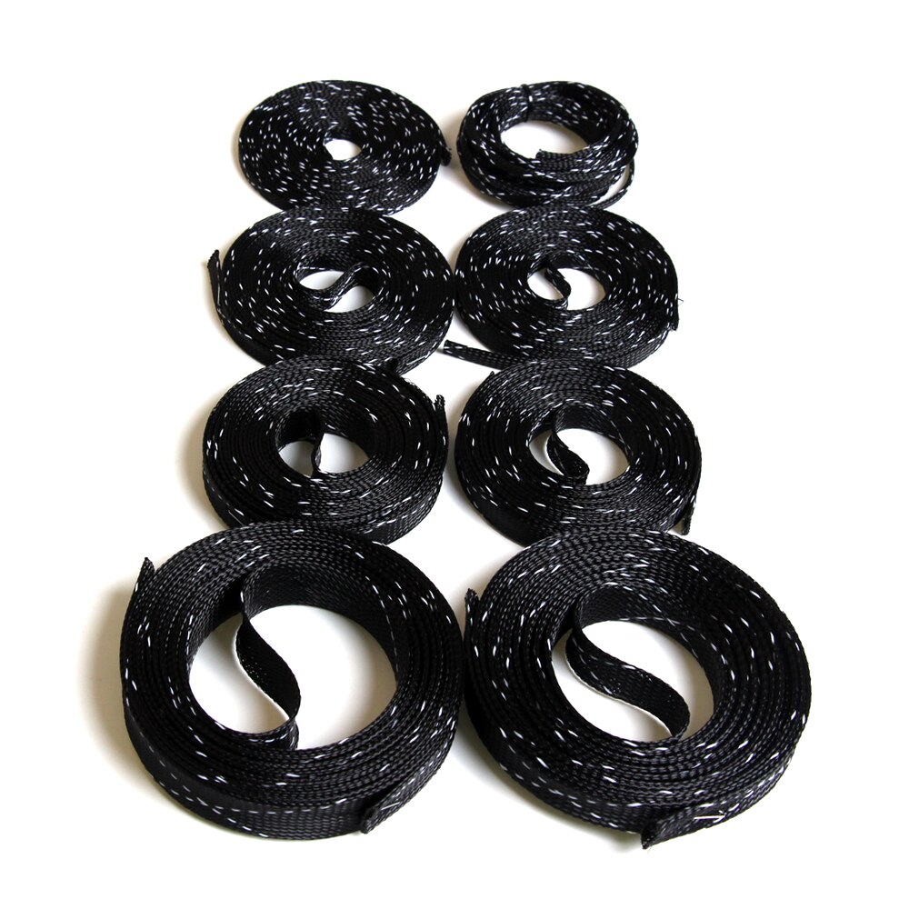 5/10M Insulated Braid Sleeving 2/4/6/8/10/12/15/20/25mm Tight PET Wire Cable Protection Expandable Cable Sleeve Wire Gland