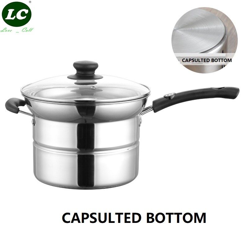 3500ML Pasta Pot Cooking Noodle Pot Stainless Steel soup Pan steamer Fryer Pasta home Induction cooker