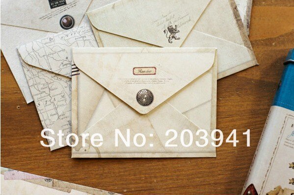 120pcs/lot 100*80mm Vintage Retro Paper European Style Mini Office School Supply Padded Envelopes