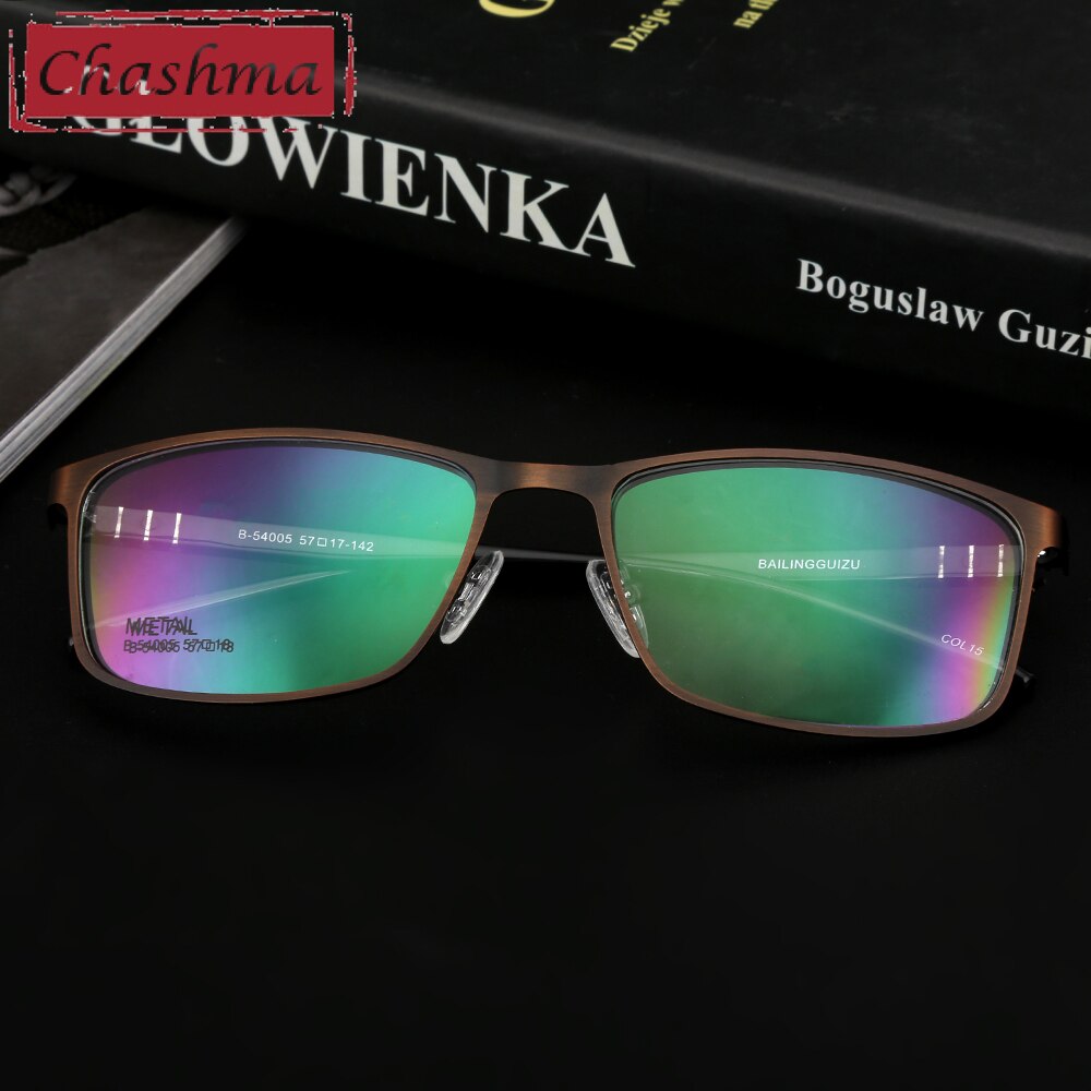 Chashma Brand Large Frame Alloy Eyeglasses Diopter Glasses Frames Men Big Mens Glasses Optical for Wide Face Frame Width 142 mm