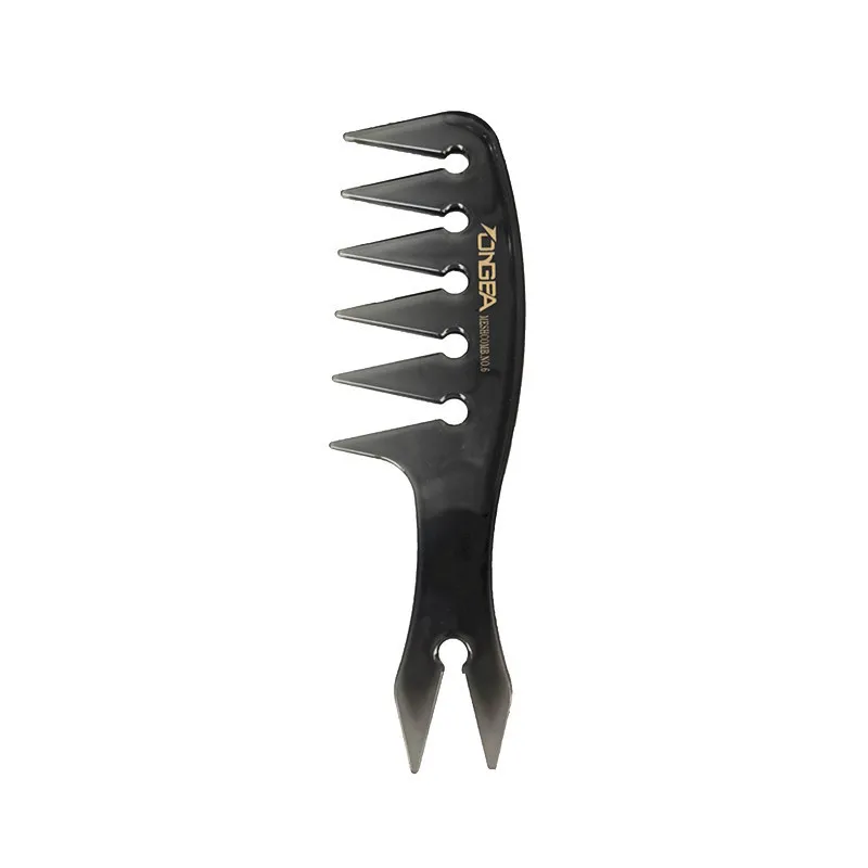 Peine de peluquería para hombres cepillo de pelo de diente ancho peines de peinado herramientas de peinado de barbería: Naranja