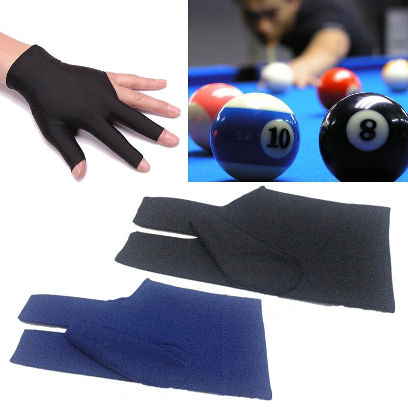 Liplasting Sport Gloves Snooker Sport Glove Sport Billiard Cue Glove Pool Left Hand Open Three Finger Accessory