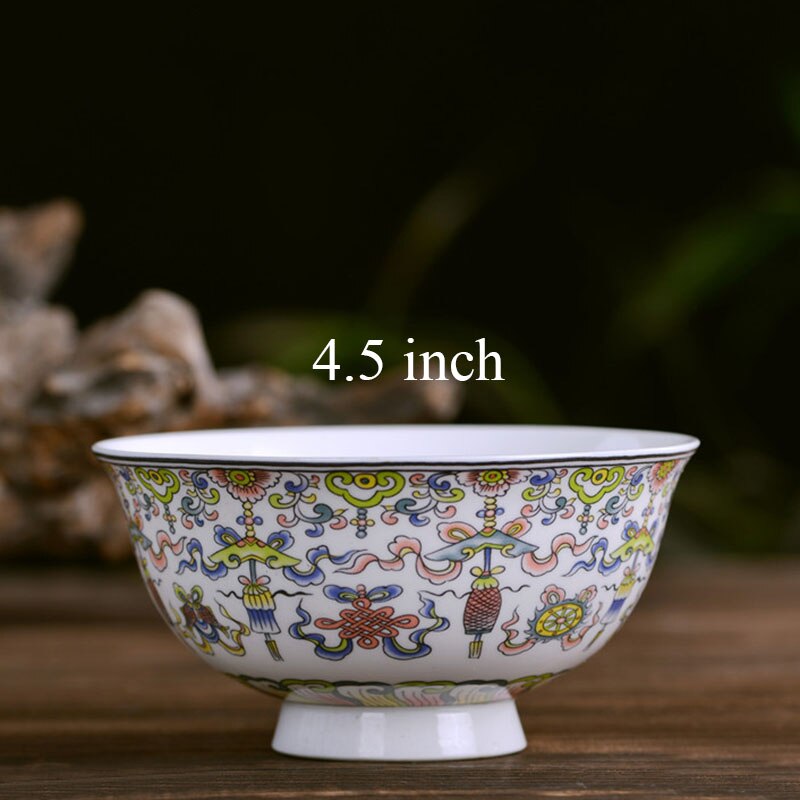 4.5 Inch Jingdezhen Keramische Kleine Rijstkom Chinese Bone China Ramen Mixing Bowls Servies Thuis Keuken Servies Voedsel Houder: K