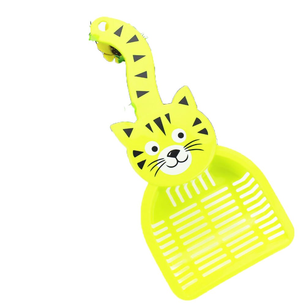 1PCS cute cartoon cat litter shovel cat litter shovel cat face pattern small tail shape pet shovel cat litter shovel multiple