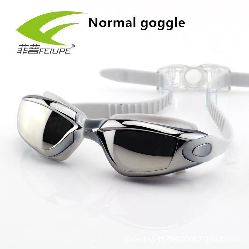 Lunettes de natation pour hommes et femmes, Anti-buée, Protection UV, Gel de silice, étanche, pour plongée, M619AMR: Gray