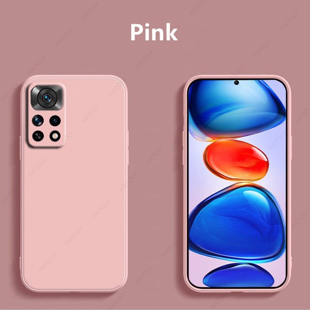 Coque souple en silicone liquide pour Xiaomi Redmi Note 12 Pro, coque Capa, housse, 4G: Rose