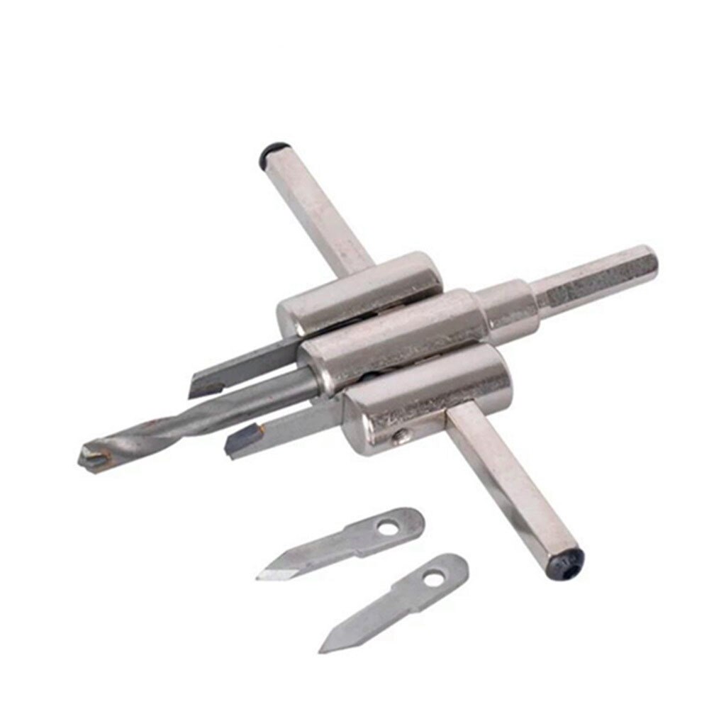 Säädettävä metalli puu pyöreä reikäsaha poranterä leikkurisarja tee itse työkalu 30mm-120mm musta metalliseosterä 30mm-200mm 30mm-300mm: Valkoinen 120mm