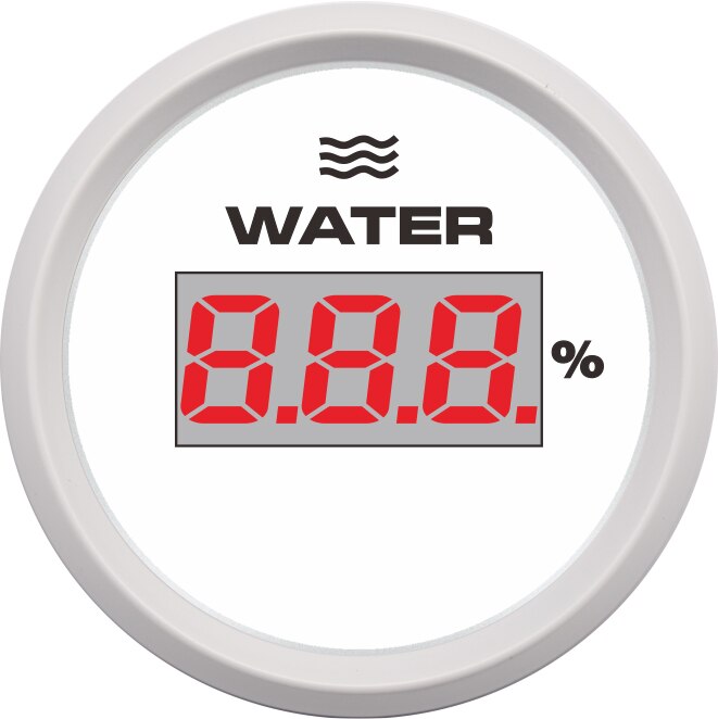 Digital Water Level Gauge 52MM Gauge Waterproof Water Level Tank Indicator for Marine With Backlight 9-32V Water Tank Level: ww