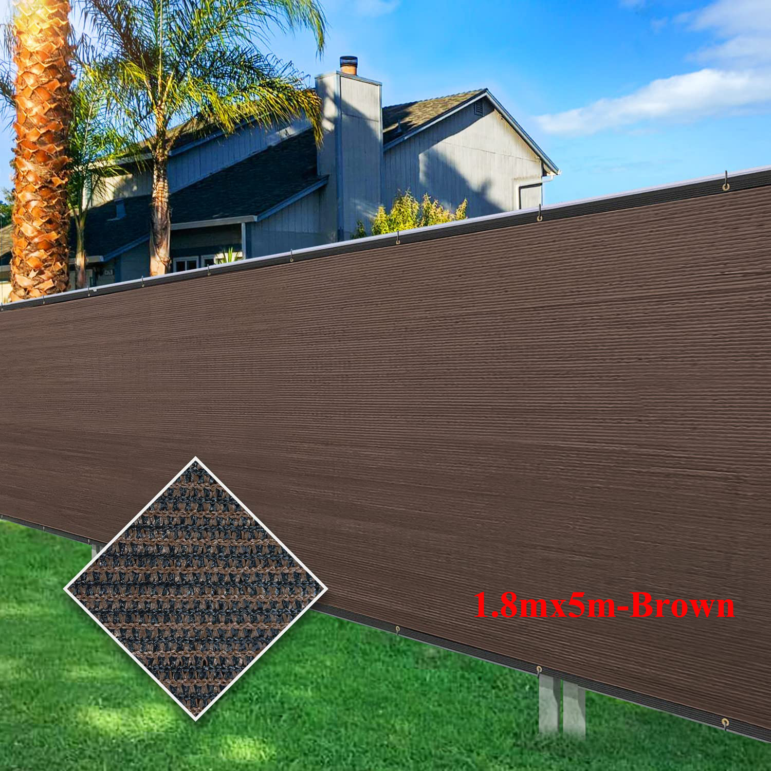 Gray Fence Privacy Screen Windscreen- Heavy Duty Fencing Mesh Shade Net Cover for Wall Garden Yard Backyard- Zip Ties Include