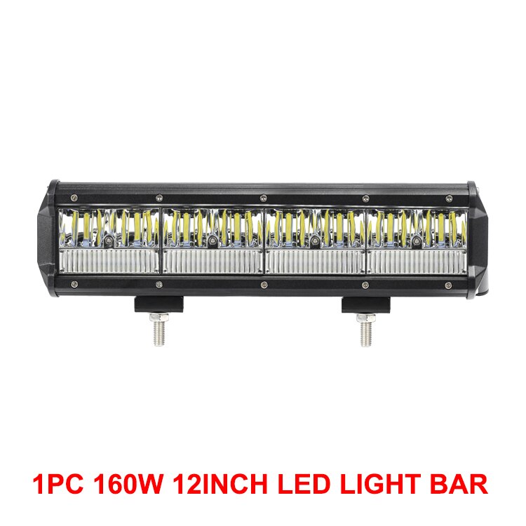 Nlpearl 12v 24v 4 ~ 20 inch led-balk offroad spot flood beam led-lichtbalk voor auto, vrachtwagen, boot, tractor 4 x 4 atv barra led-werklamp: 1pc 12 inch 160w