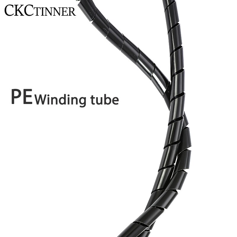 2m Wicklung rohr Kabel Draht wickeln Organizer Spirale Rohr PE 10mm-32mm Kabel Wickler Schnur Schutz kabel Hülse Draht Lagerung Rohr