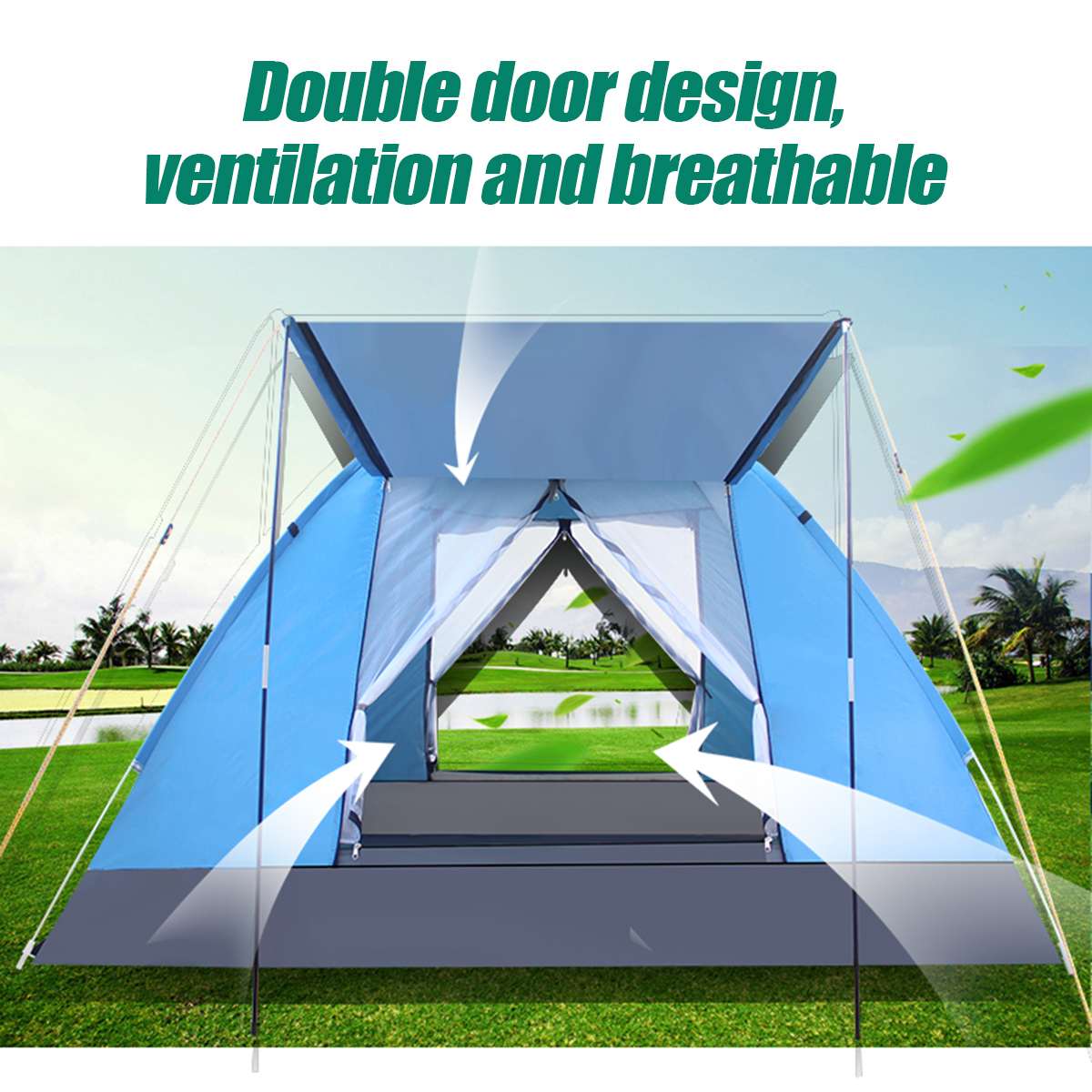 Automatic tent. 4 local tourist tent. Automatic tent leisure camping, raincoat tent. Folding tent for hiking. Easy instant