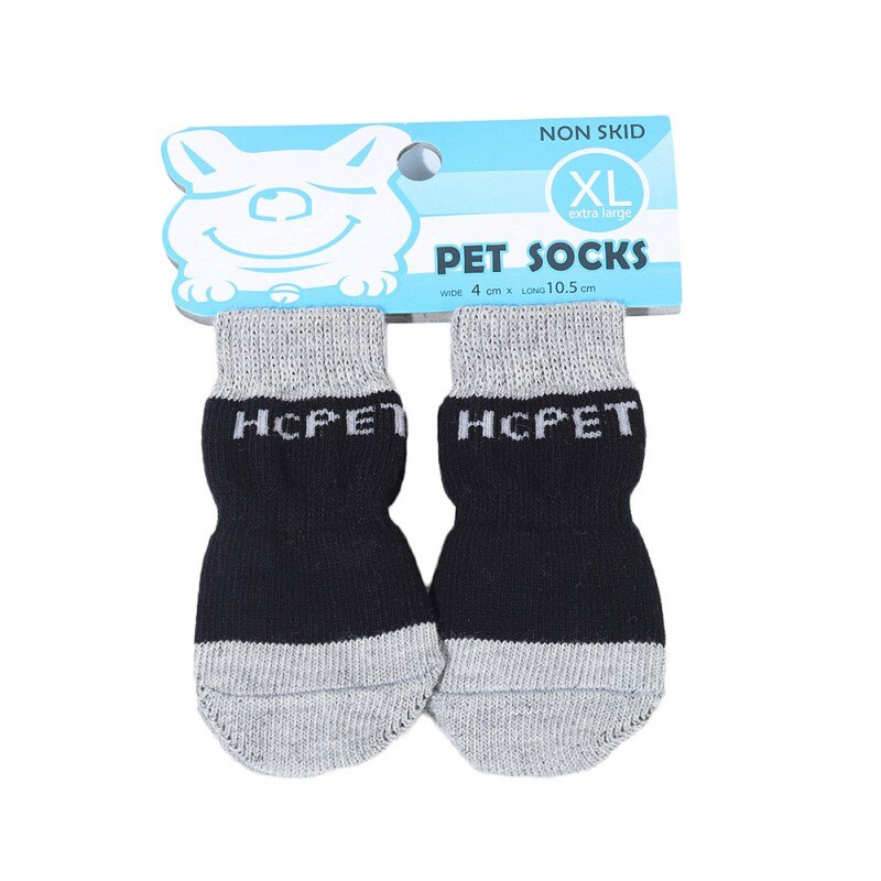 Calcetines antideslizantes para perros y gatos pequeños, de invierno, gruesos y cálidos, protectores de patas, accesorios para patucos