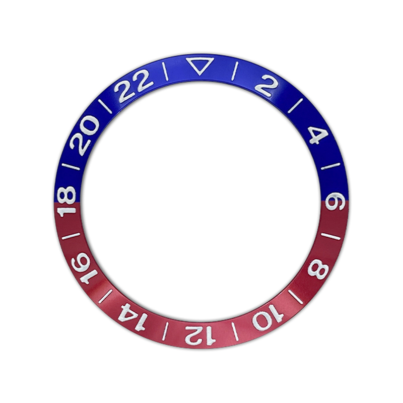 38Mm Gebogen Aluminium Horloge Bezel Insert Ring Past Nh35 Nh36 Skx007 Skx009 Gmt Sub Horloge Case 2-22 Horloge Ring Vervangt Onderdelen: T18/22