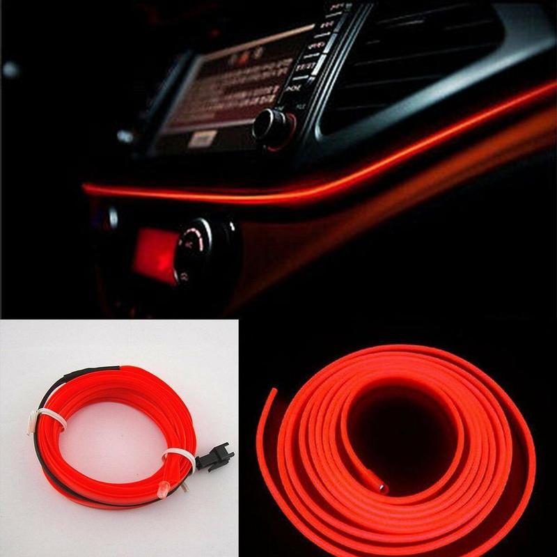 2M Auto-interieur Sfeer Lamp 12V Auto Flexibele Strip Led Strip Led Licht Auto Licht Koud Dashboard Interieur decorat E3X9