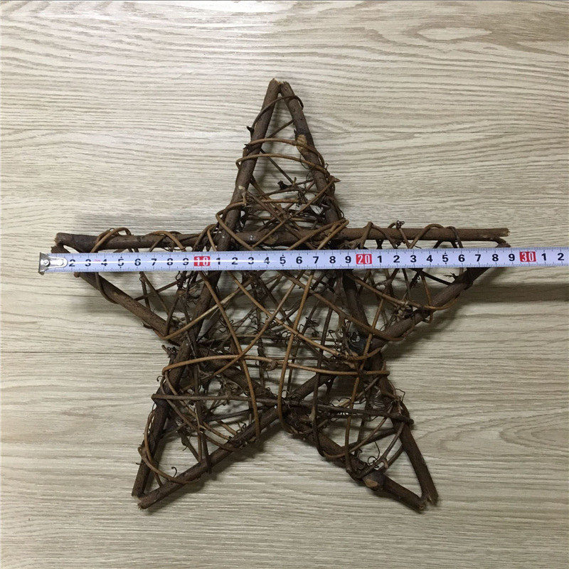 1pc Weihnachten Dekoration 10-30cm Weihnachten Party Hochzeit Kränze Dekoration Girlande Material Rattan Kranz Bauernhaus: Star 30cm
