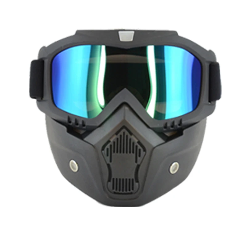 Winter Warm Motorcycle Riding Goggles Riding Mask Anti-fog Anti-UV Windproof Face Mask Snowmobile Goggles Riding Accessories: army green
