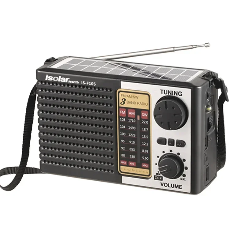 Multifunctional Radio Solar Battery Powered AM FM SW Radio Portable Radio with Bluetooth Speaker IS-F10BTS Fm Radio